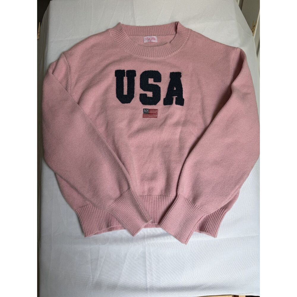 Pink Lily USA pink pullover sweater sz XLarge